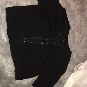 Lace up T-shirt